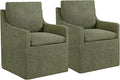 Upholstered Dining Chairs with Casters Easy Assembly Modern Accent Armchair by Kislot