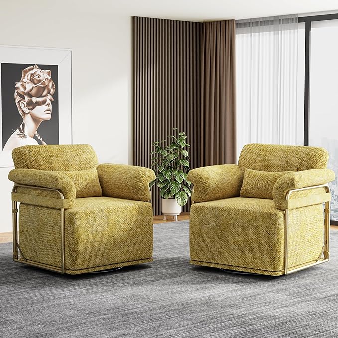 KEIKI Modern Comfy Swivel Accent Reading Chair - Image 3