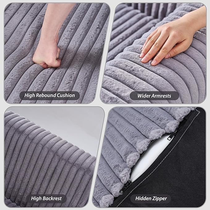 Giant Bean Bag Chair for Adults, Non-Slip Floor Sofa - Image 7