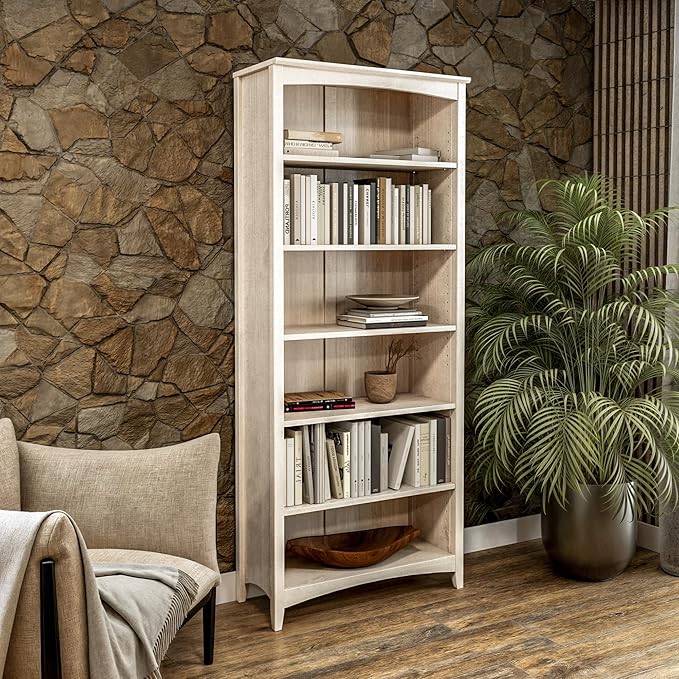 Camaflexi Shaker Style 6 Shelf Bookcase/Solid Wood / 72 inch Tall/Adjustable - Image 4
