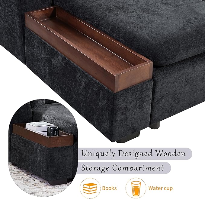 Merax 93.7" L-Shaped Sectional Sofa - Image 5