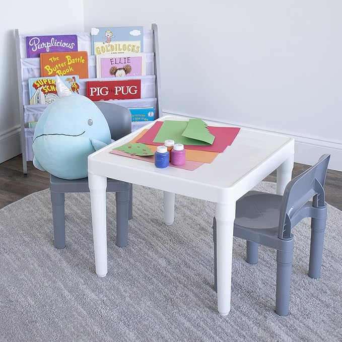Humble Crew Kids Dry Erase Plastic Table and 2 Set - Image 2