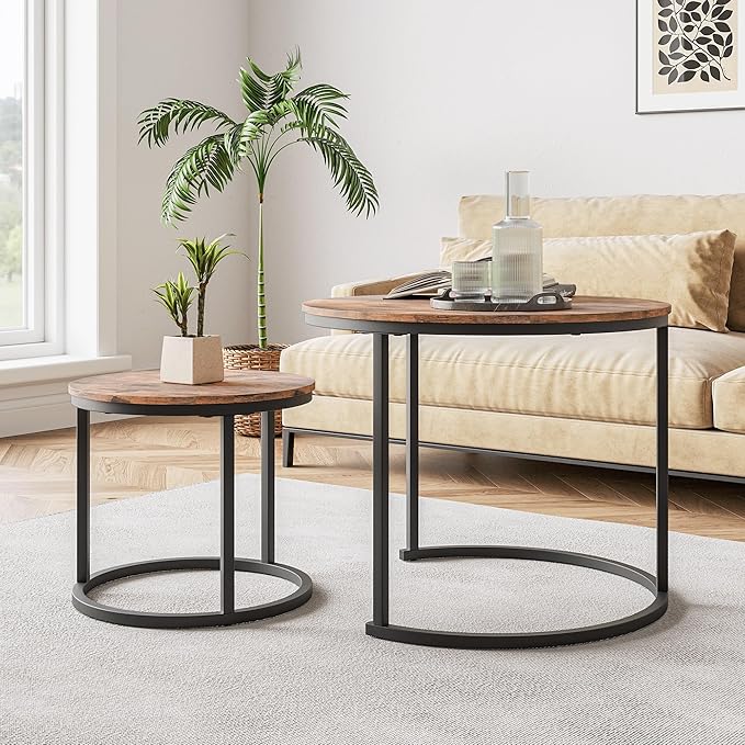 Small Coffee Table Living Room, Metal Frame - Image 7