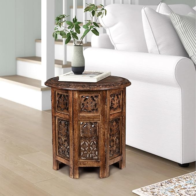 Lightnpro Elegant Handcrafted Wooden End Table - Image 2