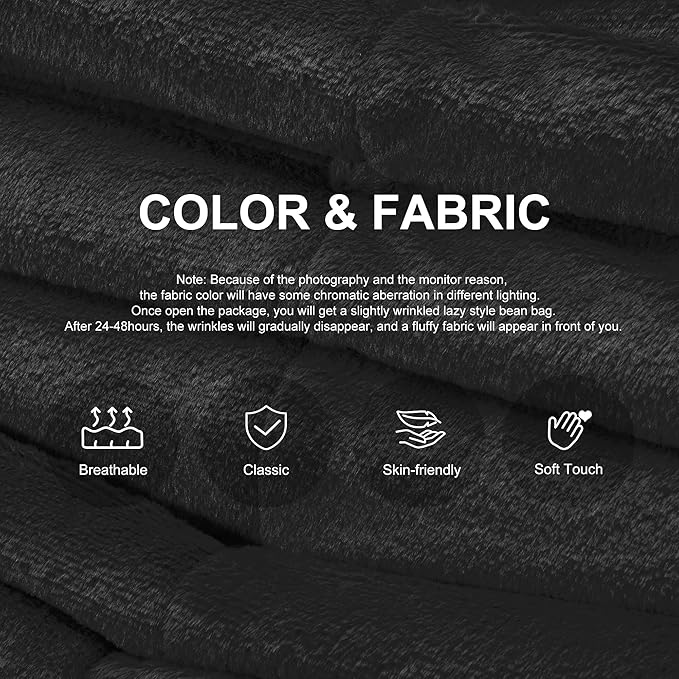 Bean Bag Chairs for Adults Giant Bean Bag Chair Memory Foam BeanBag Chair Big - Image 4