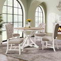 SogesPower 5-Piece Round Farmhouse Retro Dining Table Set by SogesPower