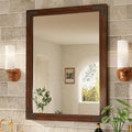 TETOTE 24 x 36 Walnut Wood Framed Mirror by TETOTE