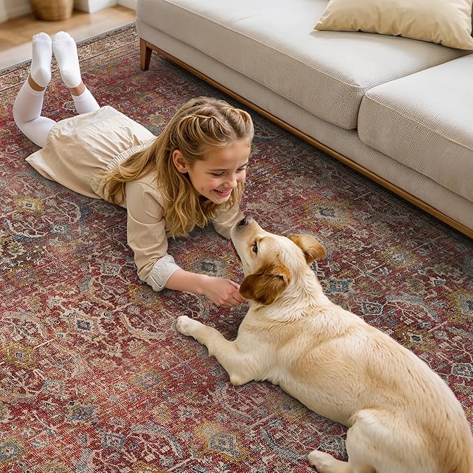 8X10 Area Rugs Machine Washable Rugs - Image 4