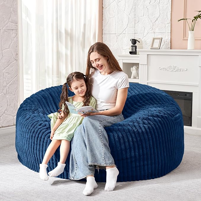 HABUTWAY 3FT Bean Bag Chair, Memory Foam Beanbag Chair - Image 5
