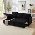 Ball & Cast L-Shape Reversible Sectional Sleeper Sofa Bed 4 in 1 Pull Out Couch by BallCast