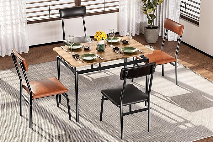 5 Piece Dining Room Table Set, Kitchen Table Set - Image 6