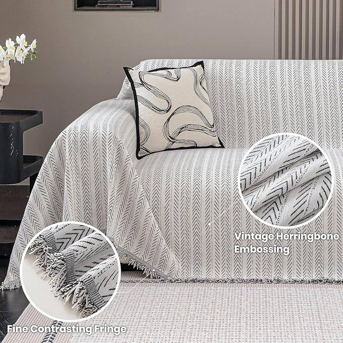 Nobildonna Sofa Cover Washable Soft Thicken Chenille Couch Cover - Image 3