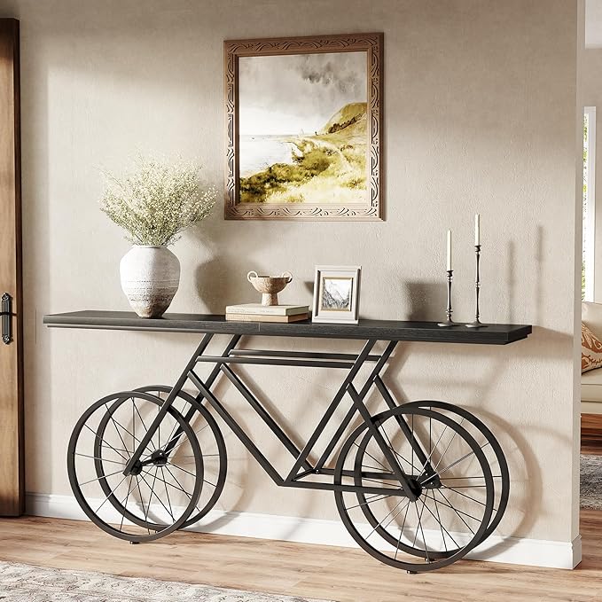 LITTLE TREE Narrow Sofa Table, 70.9-Inch Extra Long Console Table - Image 2