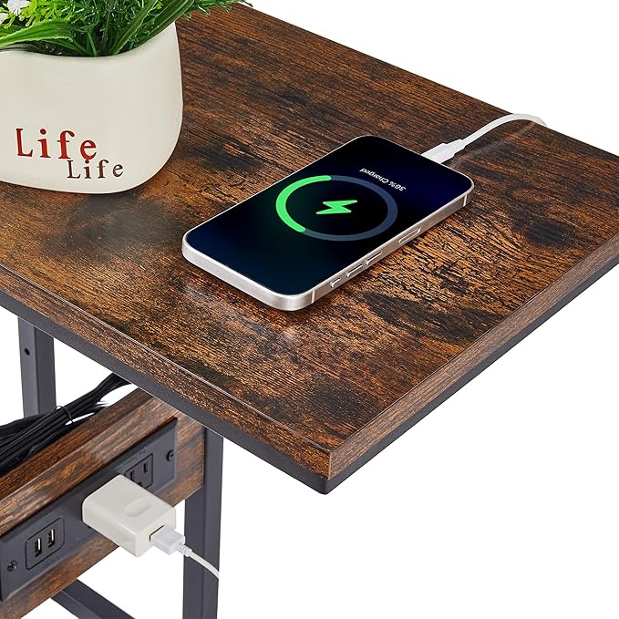 VECELO C Shaped End Side Table - Image 7