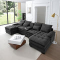KEIKI 130" U-Shaped 6 seat Sofa by Unknown