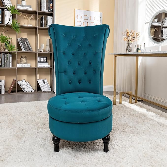 Container Furniture Royal High-Back Velvet Accent Chair by ContainerDirect