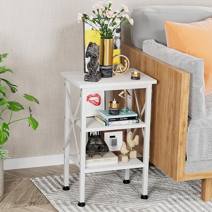 VECELO Modern Nightstands X-Design Side End Table Night Stand - Image 2