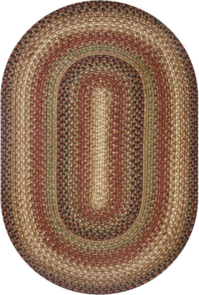 Gingerbread Brown Oval Braided Rug, 2x3' - Image 8