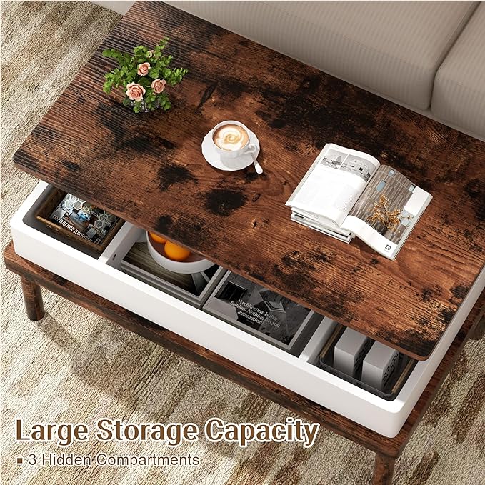 Shintenchi Coffee Table, Lift Top Coffee Table - Image 3
