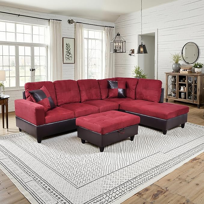 NicBex Sectional Couch 3 Pieces Sofa Set by NicBex