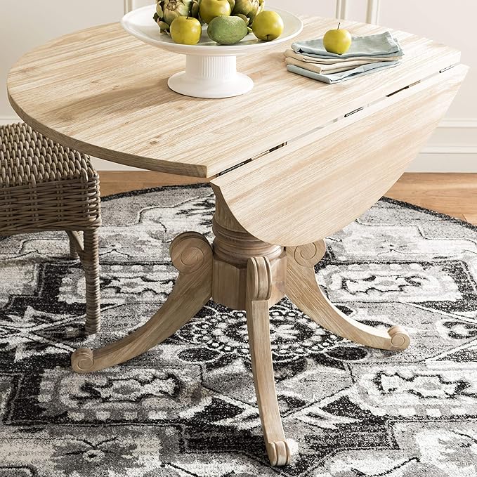 Safavieh Home Forest Traditional Rustic Natural Drop Leaf Dining Table - Image 5