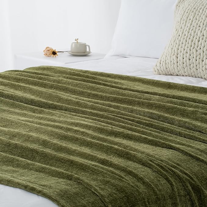 Chenille Throw Blanket for Couch 50"X 60", Soft Cozy Throws - Image 9