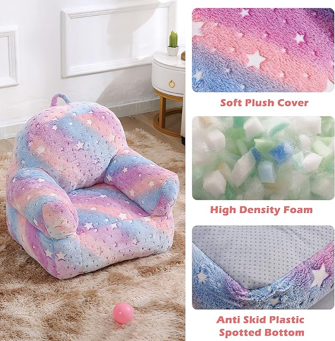 Toddler Chair, Glow in The Dark Kids Sofa Bean Bag Chair - Image 7