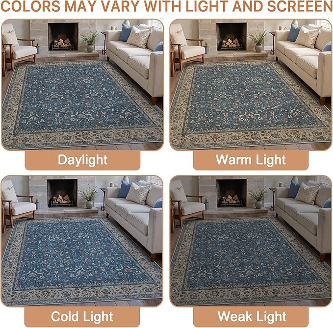 8X10 Area Rugs Machine Washable Rugs - Image 6