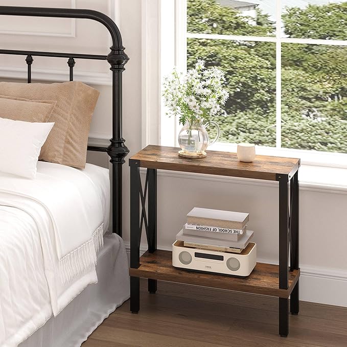 Narrow End Table, Large Sofa Side Table, Farmhouse Nightstand - Image 6