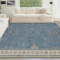 5x7 Rug for Living Room, Boho 5 x 7 Area Rugs Colorful Blue Modern Eclectic by HazoHaus