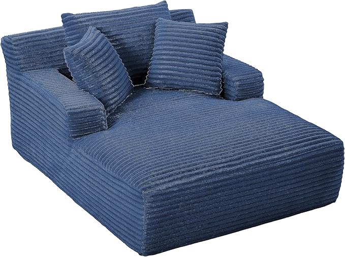 Oversized Chaise Daybed Lounge Sleeper Chair Sofa Bed Indoor, Fluffy Corduroy - Image 5
