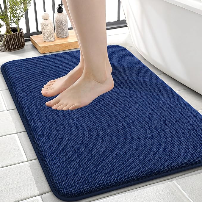 OLANLY Thick Memory Foam Bath Mat Rug 24x16, Extra Soft Absorbent Bathroom Rug by OLANLY