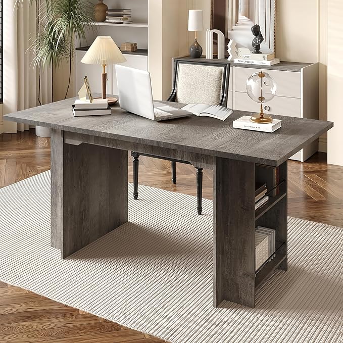 Garvee 63 Inch Dining Table for 2-4, Farmhouse Rectangular Kitchen Table - Image 5