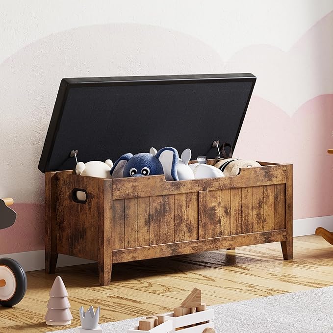 GAOMON Storage Bench, 39.4” Wooden Chest Storage Box - Image 8