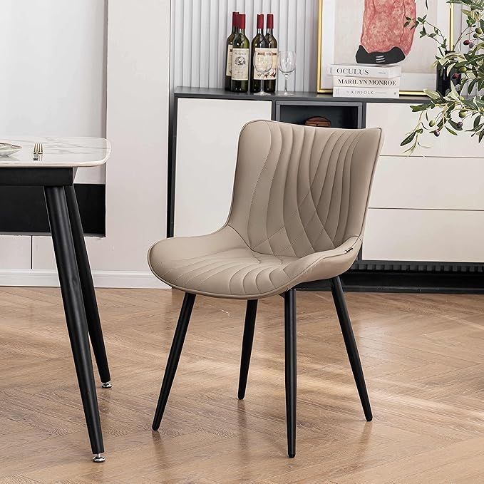YOUTASTE Dining Chairs Set of 2 Upholstered Mid Century Modern Kitchen Dining - Image 9