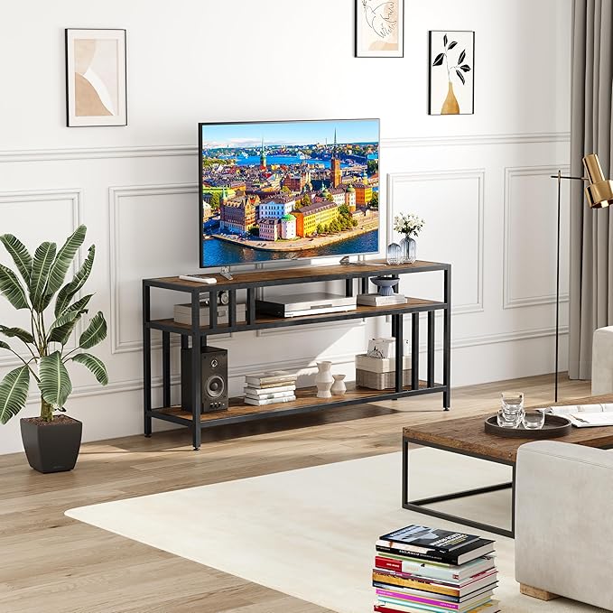 Garvee 58" TV Stand for Television up to 65 Inch, Entertainment Center - Image 8