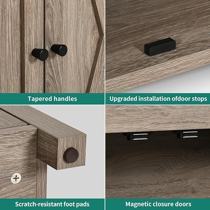 YITAHOME Buffet Cabinet with Storage, Wood Large Kitchen Storage Cabinet with - Image 5