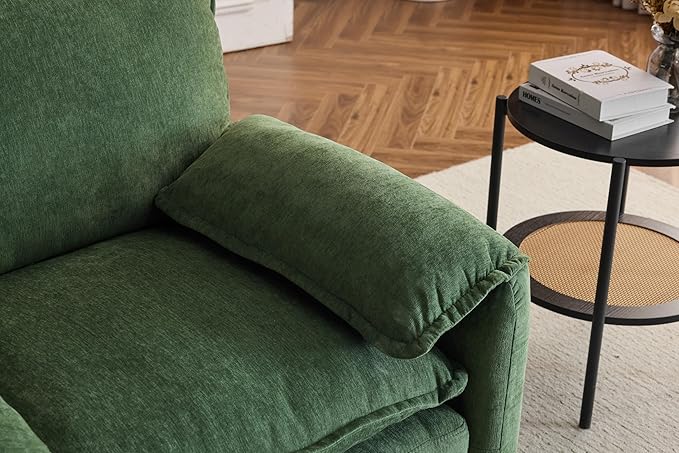 Ball & Cast 38" Oversized Chenille Lounge Chair, Reading Armchair - Image 9