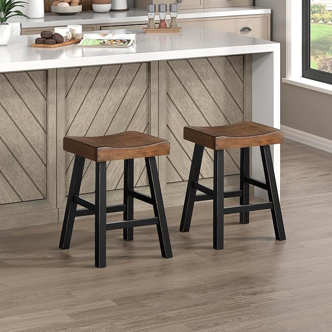 Lexicon Saddle Bar Stools Set of 2 Barstools by Lexicon