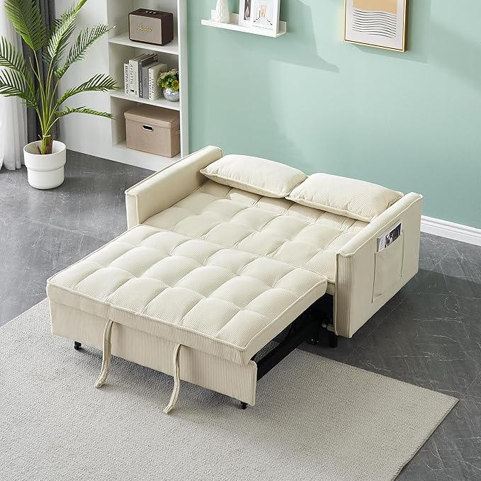 Ball & Cast Convertible Sofa Bed, Pull Out Loveseat Sleeper Sofa, Convertible - Image 5