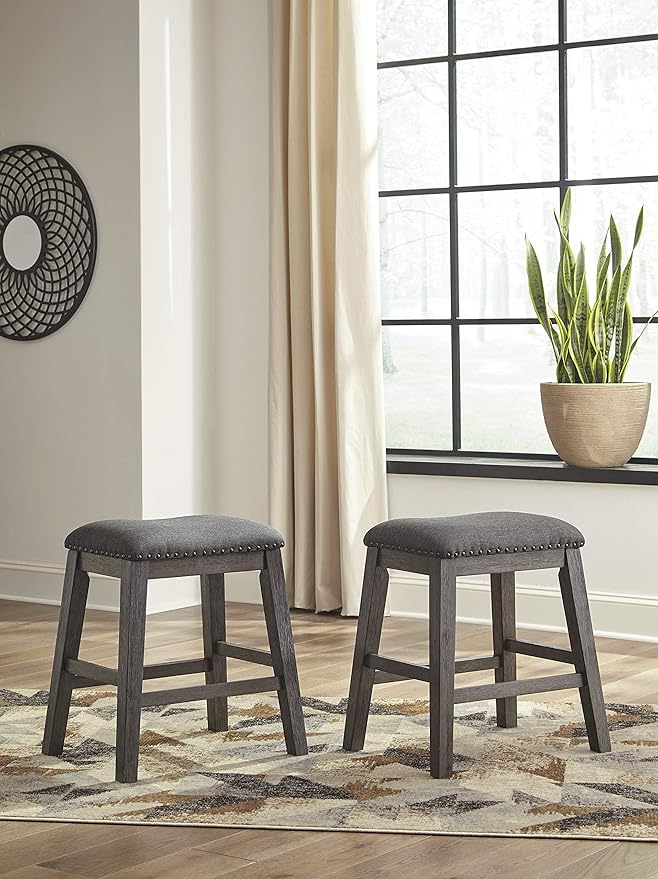 Signature Design by Ashley Caitbrook Rustic 24.4" Counter Height Upholstered - Image 9