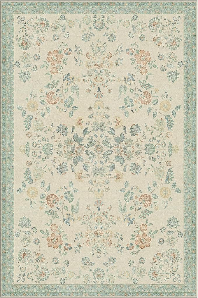 GENIMO 6x9 Area Rugs for Living Room, Machine Washable Non Slip Vintage Rugs - Image 9