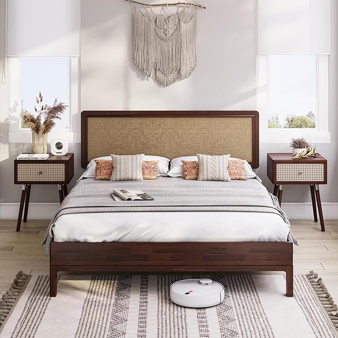 Bme Nipe Queen 14 Inch Bohemian Bed Frame by Bme
