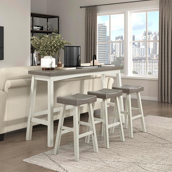Lexicon Bar Table Set for 3, Small Kitchen Table Set Kitchen Island Table by Lexicon