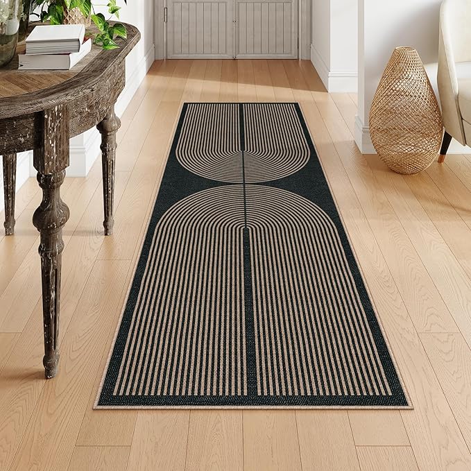 Lahome Modern Rainbow Hallway Runner Rug, 2x6 Washable Easy Jute Rugs - Image 6