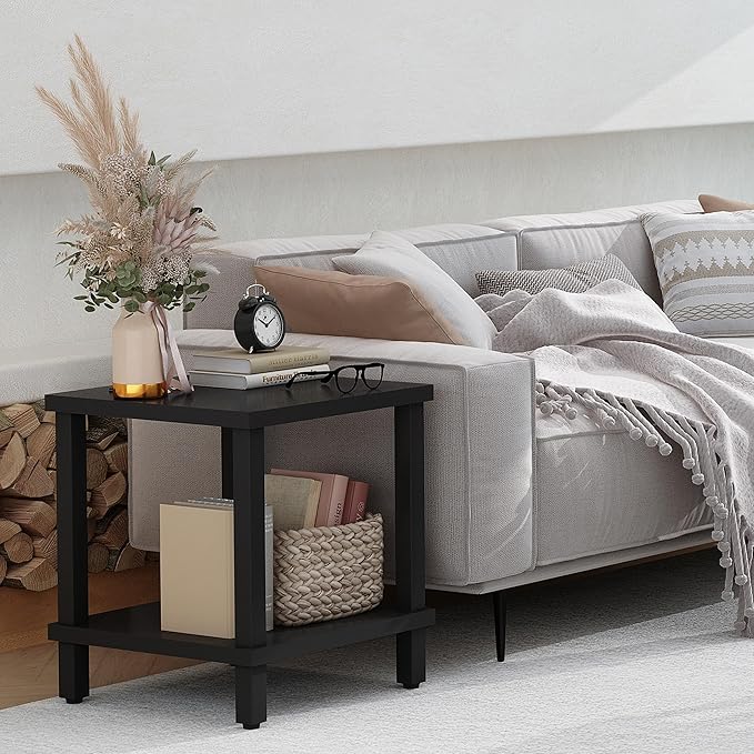 Large End Table Square Side Table Modern Sofa Table 20 Inch Industrial Coffee - Image 2