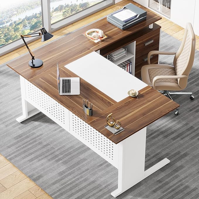 Tribesigns 63 Inch Executive Desk - Image 6