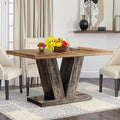 47 Inch Dining Table for 4, Farmhouse Dinner Table Wooden Kitchen Tables by Unknown