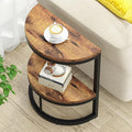 Tribesigns End Table Semi Circle, Small Half Round Side Table by Tribesigns