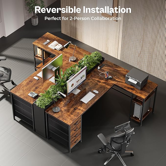 Huuger 63 Inch L Shaped Desk - Image 3